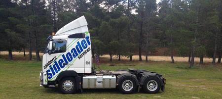 Australian Container Removals Freight Transport Side Loader Truck Australian Container Removals